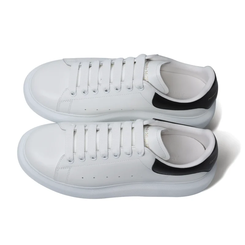 ALEXANDER MCQUEEN SUEDE-TRIMMED LEATHER EXAGGERATED-SOLE SNEAKERS-BLACK REPLICA