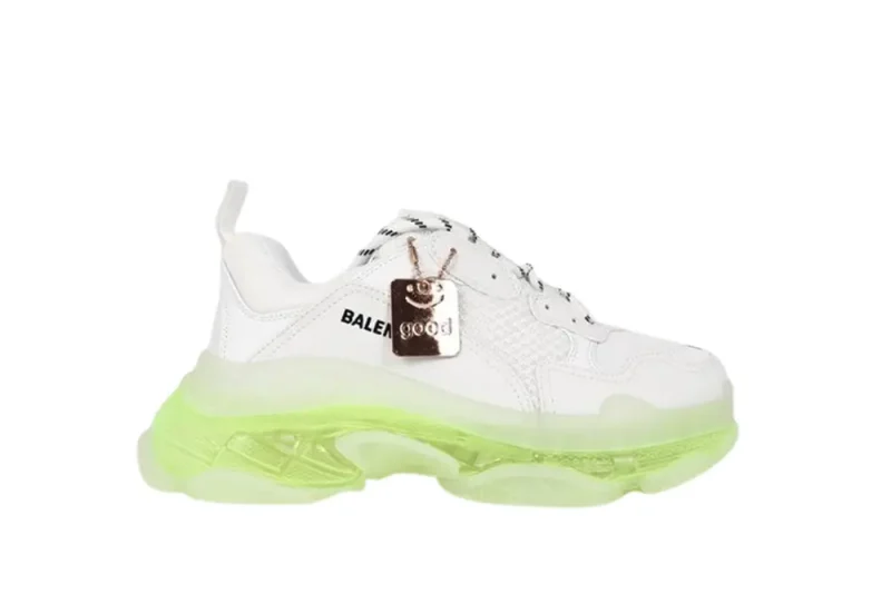 BALENCIAGA TRIPLE S SNEAKER-WHITE GREEN REPLICA