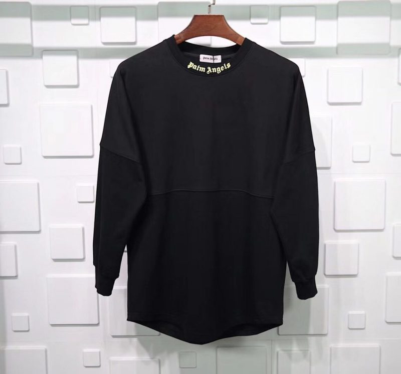 PALM ANGELS LONG SLEEVE MOCK NECK TEE