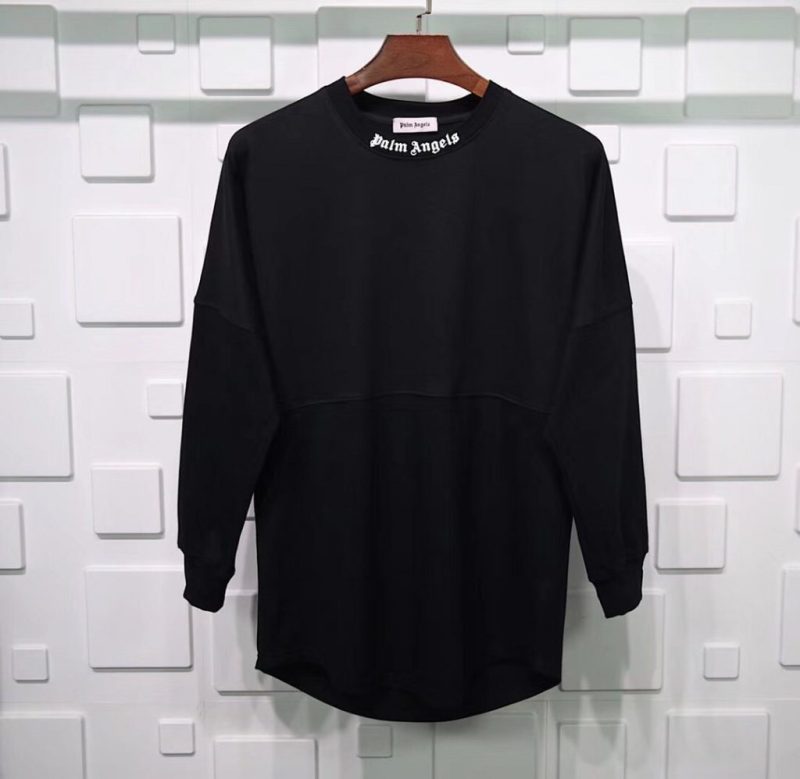 PALM ANGELS LONG SLEEVE MOCK NECK TEE