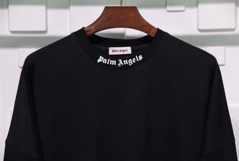 PALM ANGELS LONG SLEEVE MOCK NECK TEE