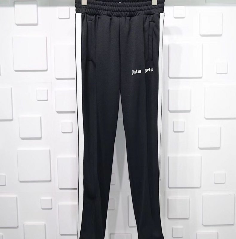 PALM ANGELS CHENILLE TRACK PANTS-BLACK