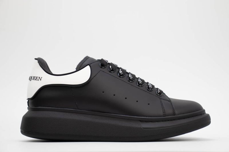 ALEXANDER MCQUEEN SHOW LEATHER PLATFORM TRAINERS - BLACK