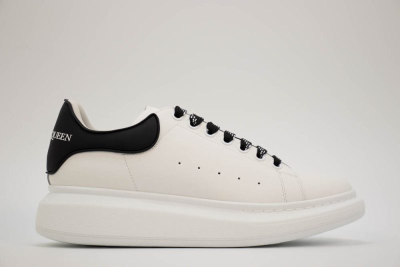 ALEXANDER MCQUEEN SHOW LEATHER PLATFORM TRAINERS -WHITE/BLK