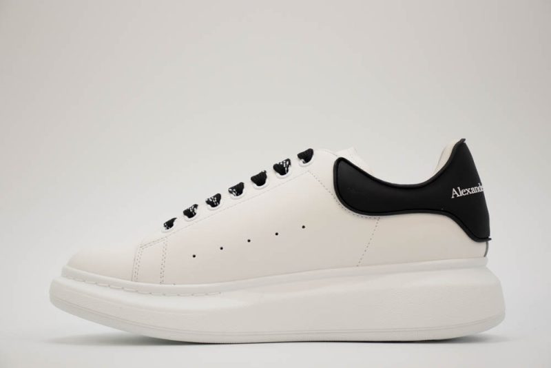 ALEXANDER MCQUEEN SHOW LEATHER PLATFORM TRAINERS -WHITE/BLK