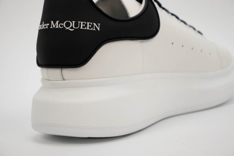 ALEXANDER MCQUEEN SHOW LEATHER PLATFORM TRAINERS -WHITE/BLK