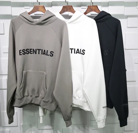 FEAR OF GOD ESSENTIALS 3D SILICON APPLIQUE PULLOVER HOODIE REPLICA