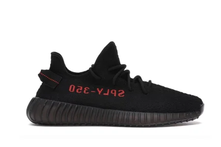 Fake yeezy boost 350 black and red best sale