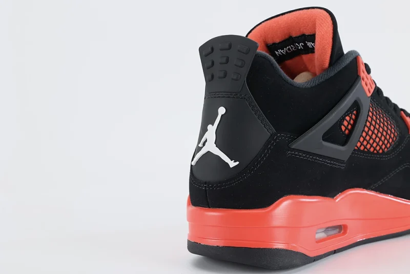 Jordan 4 Red Thunder reps heels