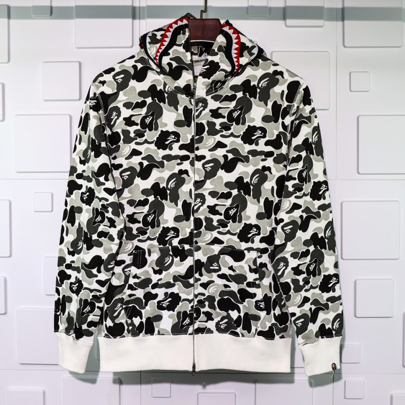 White Black Ghost Hoodie Bape
