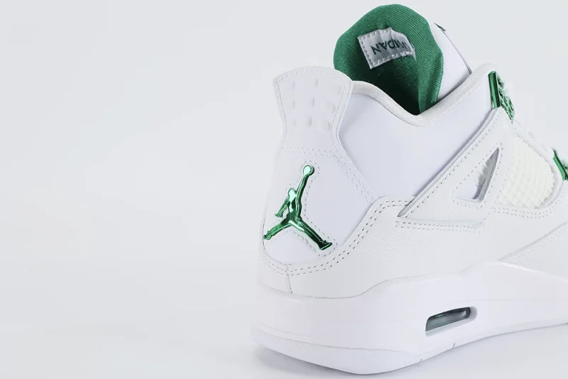 Jordan 4 Retro Metallic Green Replicas Heels