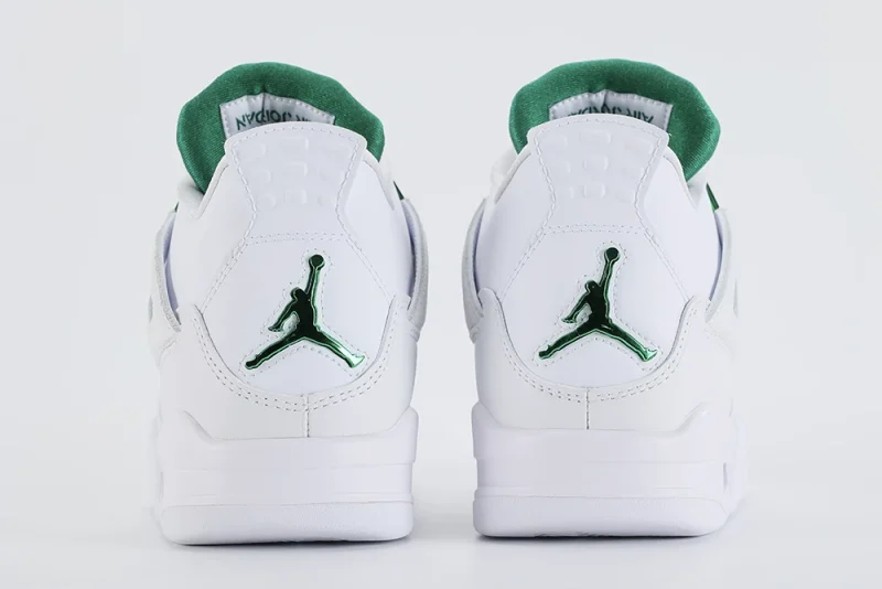 Jordan 4 Retro Metallic Green Replicas Heels