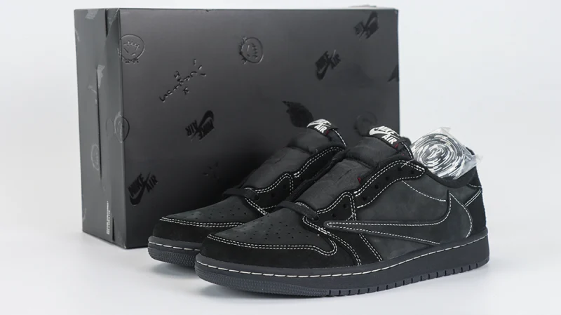 1:1 Jordan 1 Low Travis Scott Black Phantom Reps