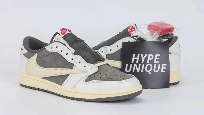 TRAVIS SCOTT X AIR JORDAN 1 LOW "WHITE BROWN" REPLICA