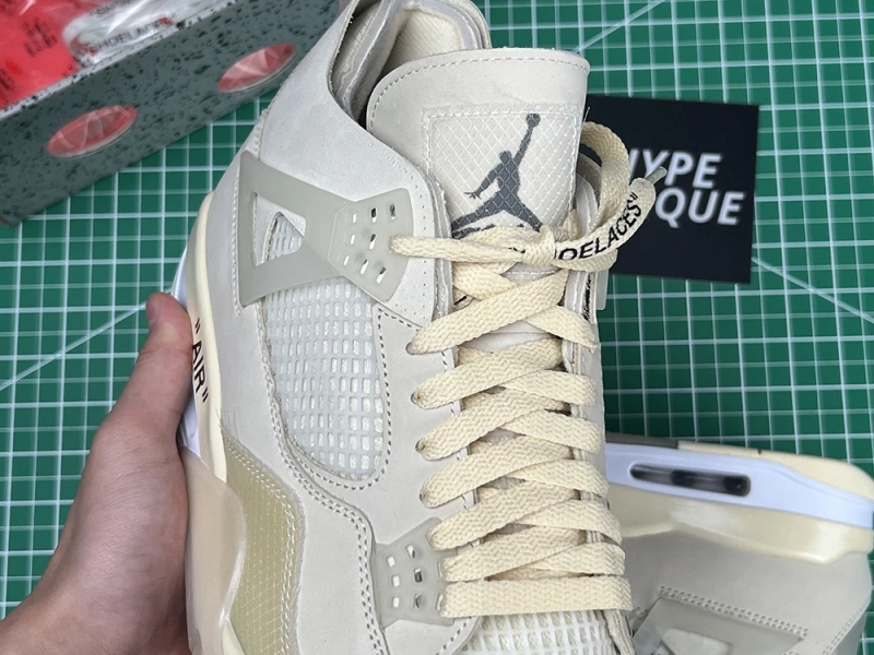 OFF-WHITE x Air Jordan 4 'Sail' Reps