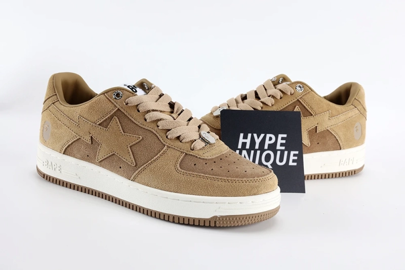 A Bathing Ape Bape Sta Beige Suede