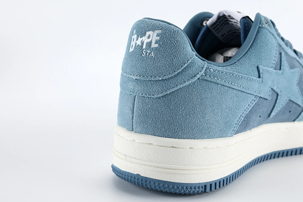 A Bathing Ape Bape Sta Blue Suede Reps