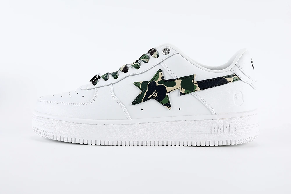 BapeSta Green Camouflage Logo 1:1 Quality Shoes