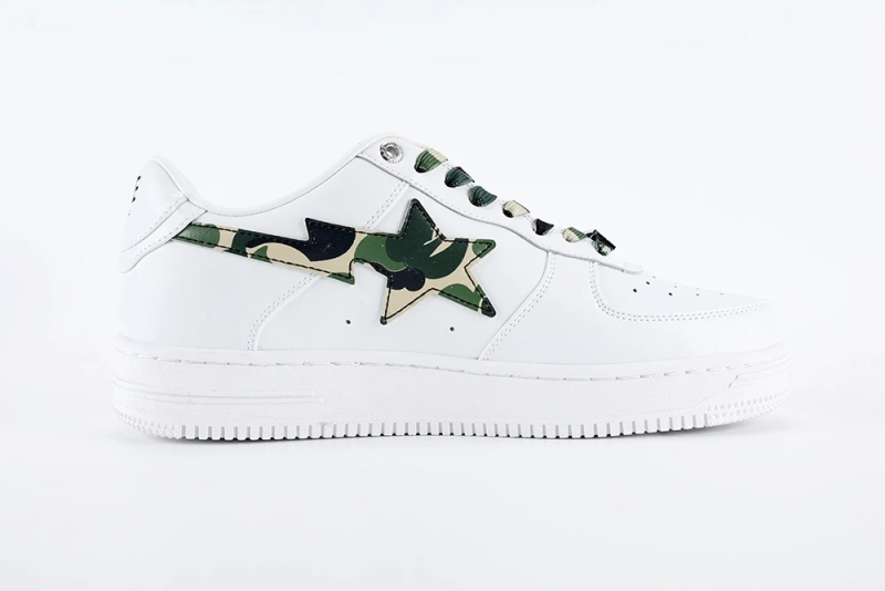 BapeSta Green Camouflage Logo 1:1 Quality Shoes