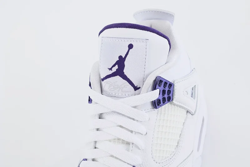 AIR JORDAN 4 RETRO 'PURPLE METALLIC' tongue