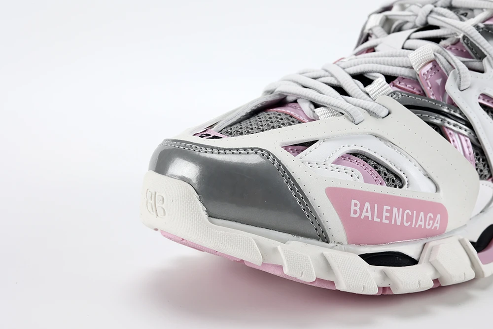 BALENCIAGA WHITE GRAY PINK TRACK SNEAKER