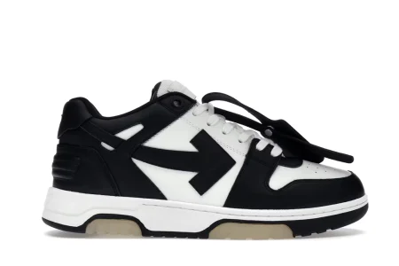 OFF-WHITE Out Of Office OOO Low Tops White Black White