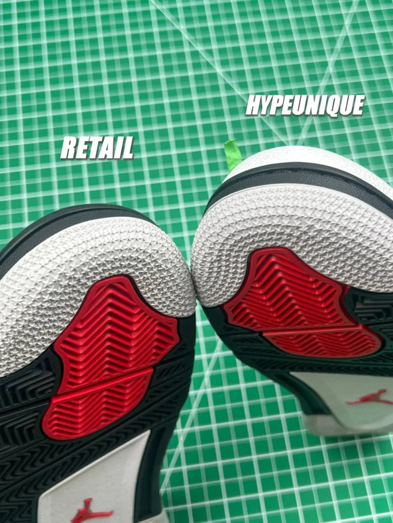 Jordan 4 Retro Red Cement Reps Vs retails