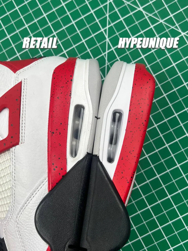 Jordan 4 Retro Red Cement Reps Vs retails