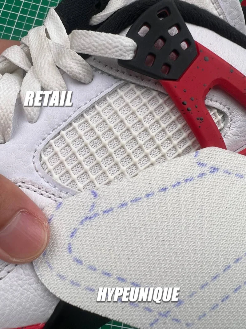 Jordan 4 Retro Red Cement Reps Vs retails