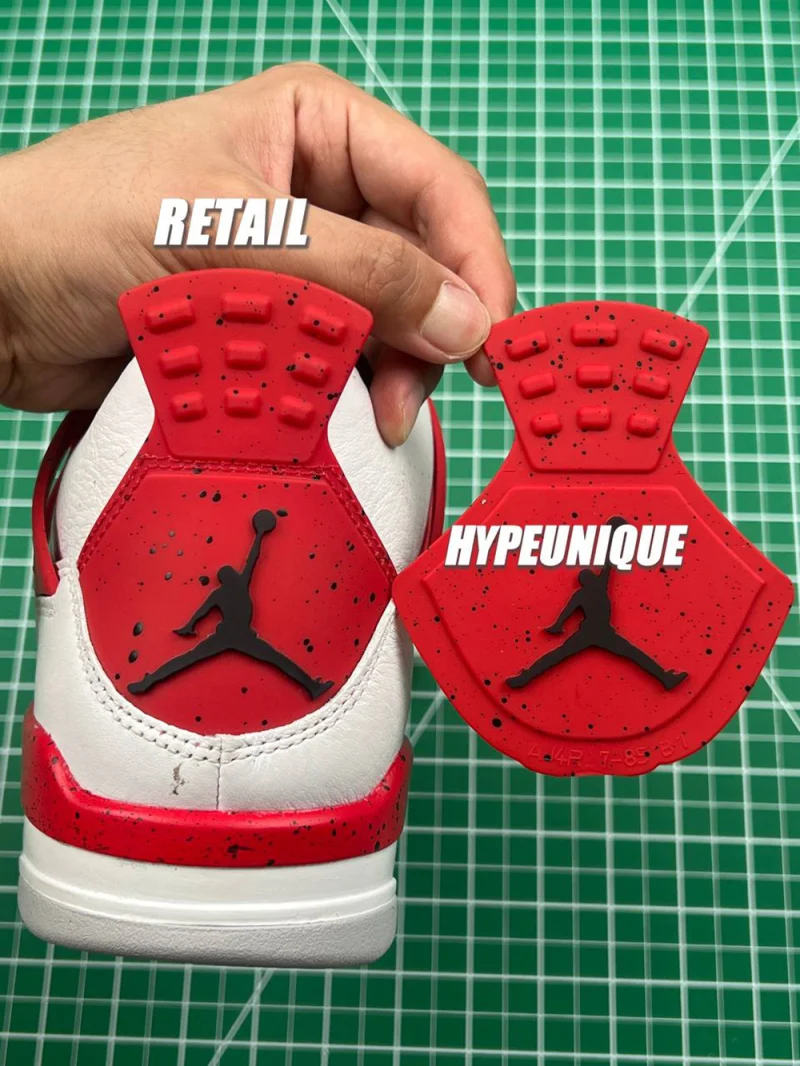 Jordan 4 Retro Red Cement Reps Vs retails