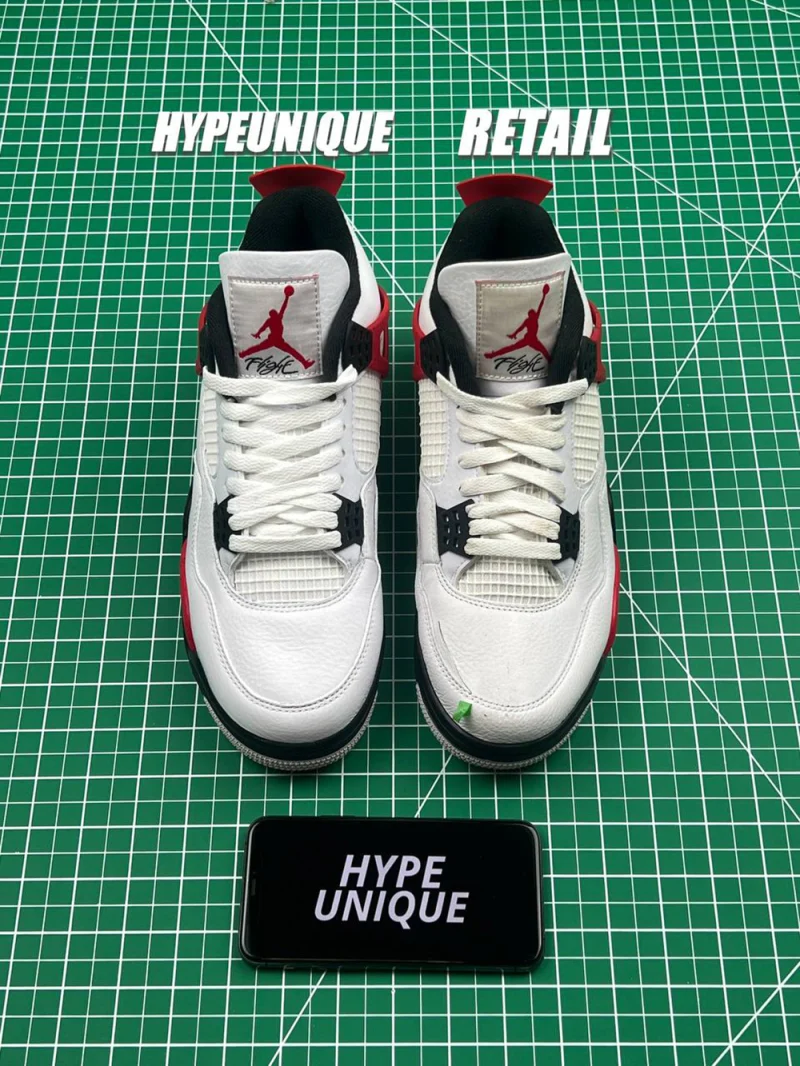 Jordan 4 Retro Red Cement Reps Vs retails