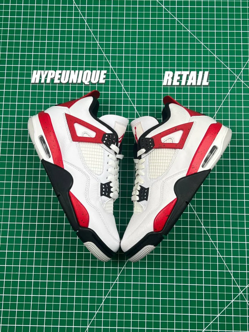 Jordan 4 Retro Red Cement Reps Vs retails