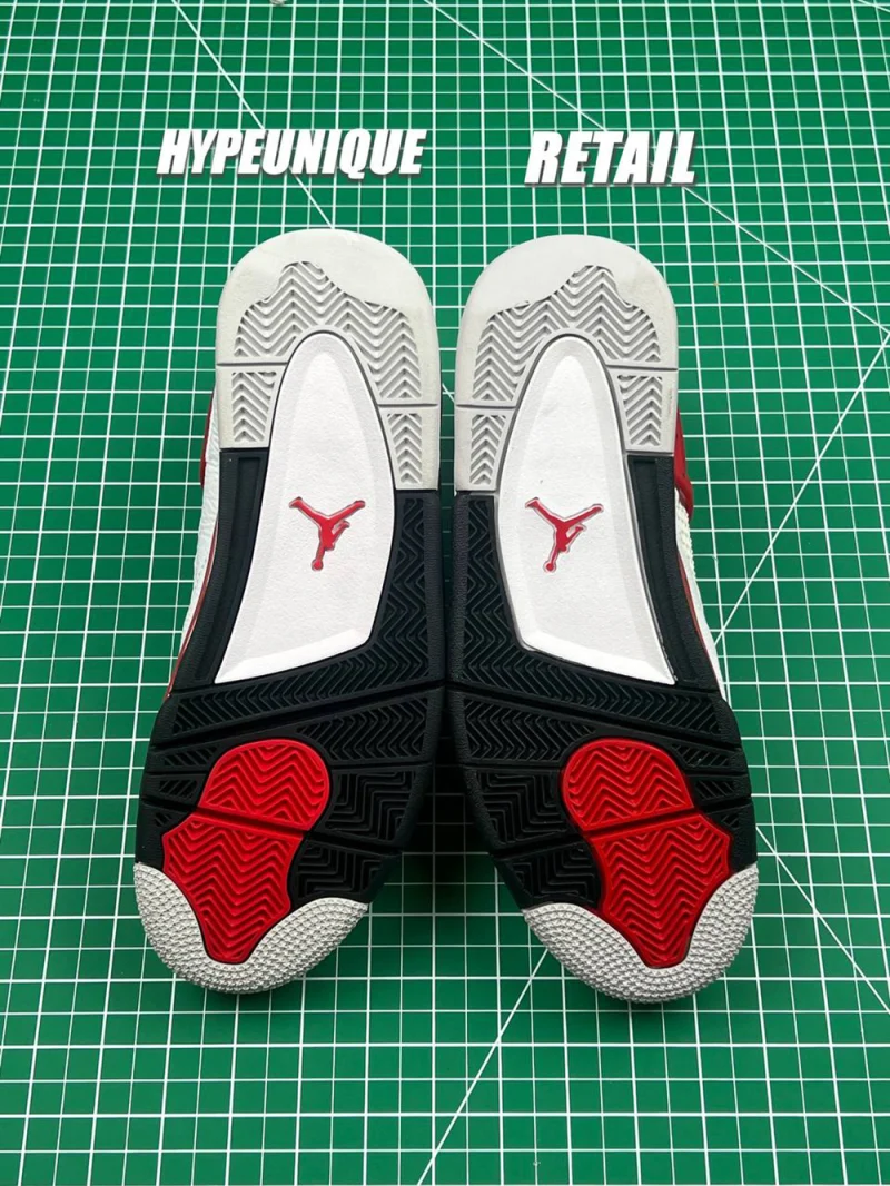 Jordan 4 Retro Red Cement Reps Vs retails