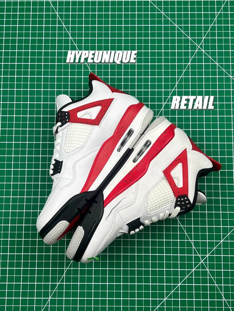 Jordan 4 Retro Red Cement Reps Vs retails