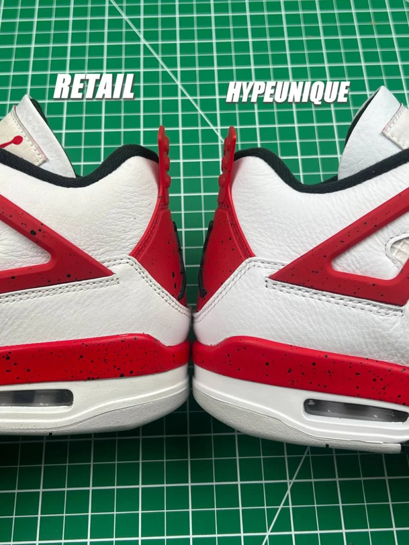 Jordan 4 Retro Red Cement Reps Vs retails