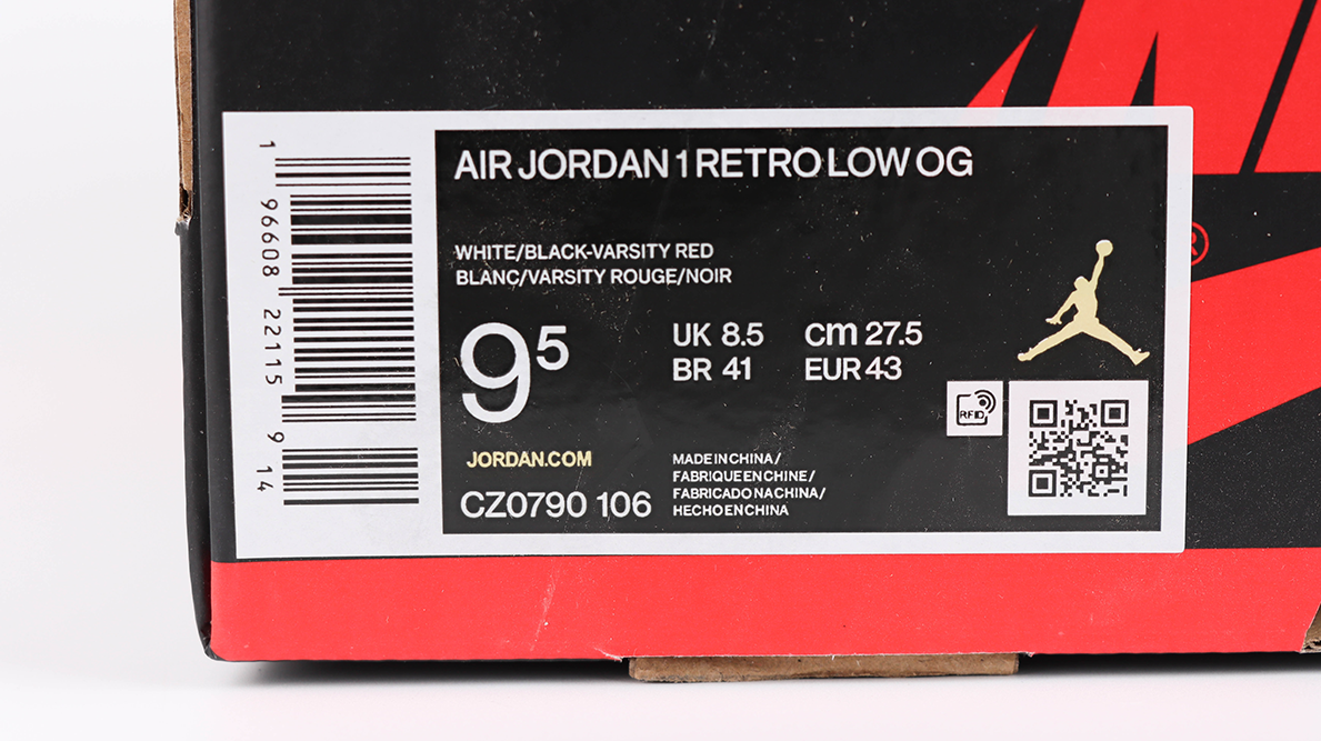 Air Jordan 1 Retro Low OG 'Black Toe' Reps