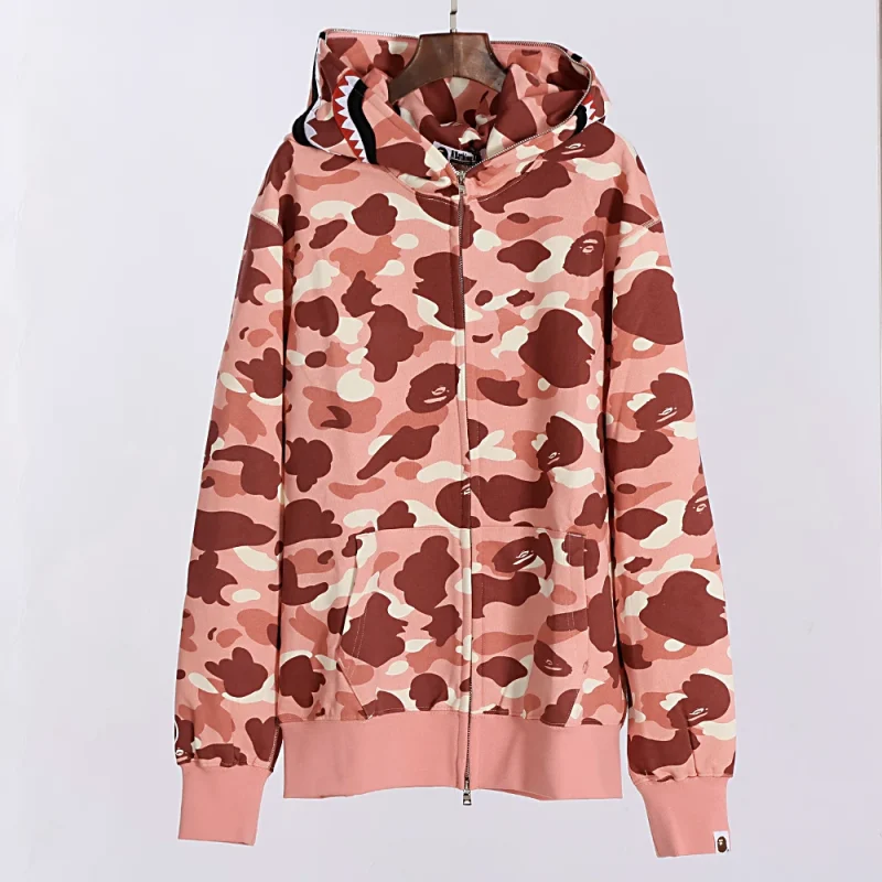 BAPE Color Camo Shark Full Zip Hoodie Light Pink2023-08-13 at 03.38.55 3