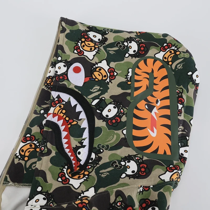 Hello Kitty x A Bathing Ape Green Hoodie