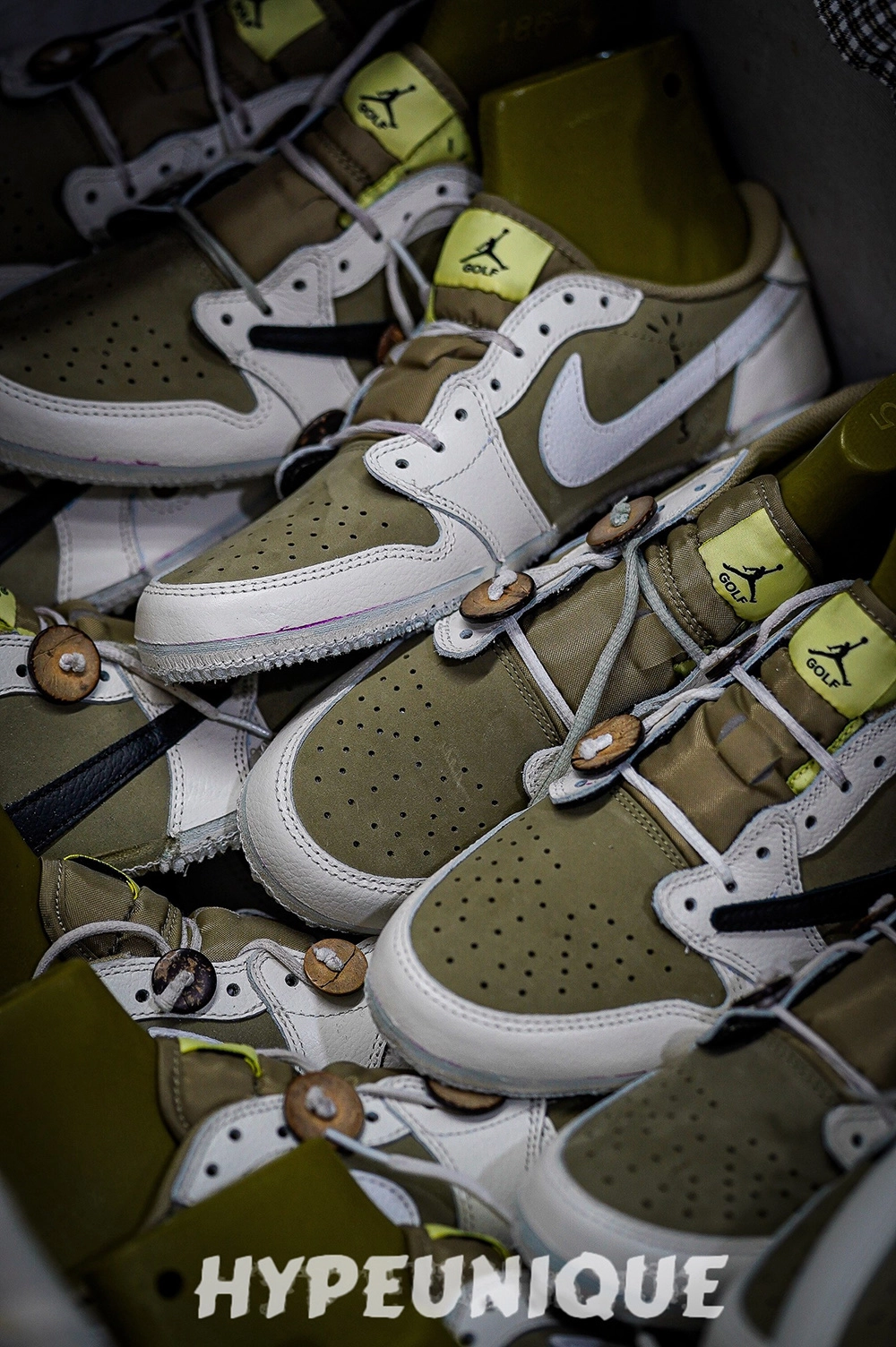 Travis Scott x Air Jordan 1 Low Golf 'Neutral Olive' Reps