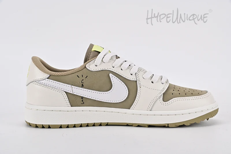 Travis Scott x Air Jordan 1 Low Golf ‘Neutral Olive’ Reps1