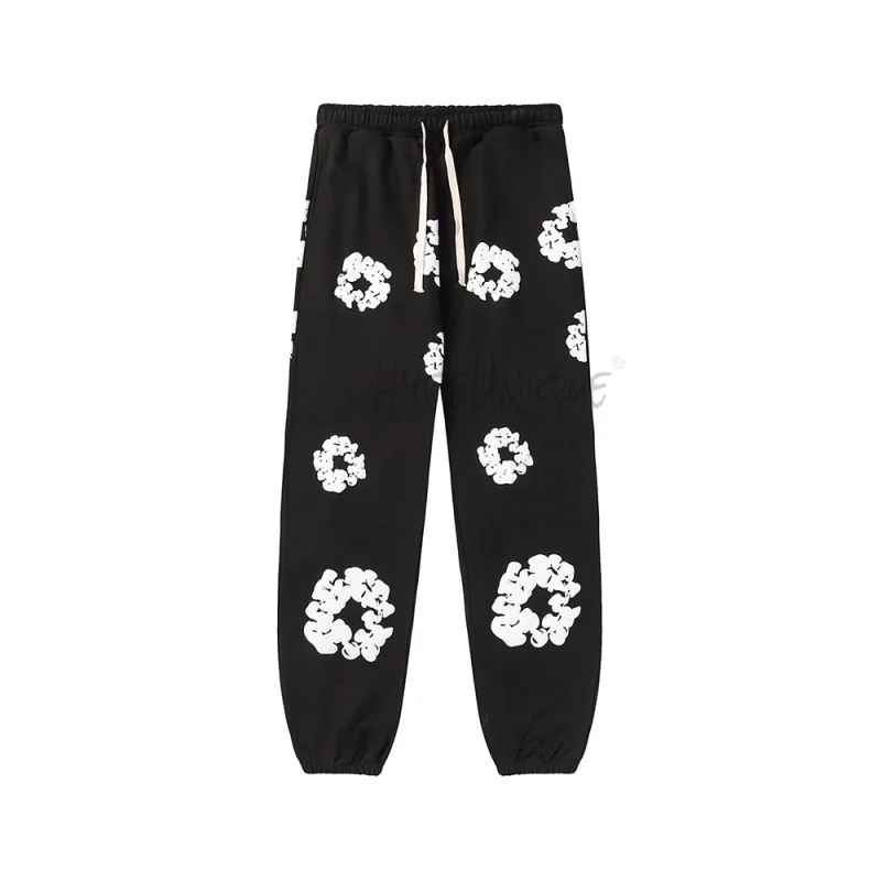 Denim Tears Cotton Wreath Sweatpants Black1