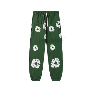 Denim Tears Cotton Wreath Sweatpants Green1