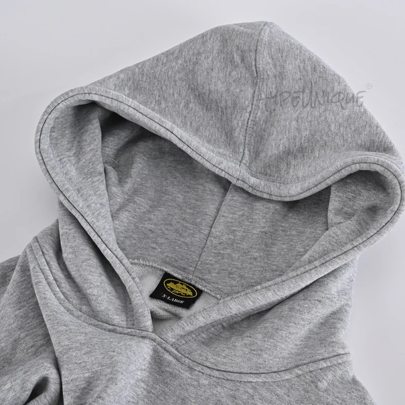 Corteiz 5 Starz Alcatraz Hoodie Gray Reps