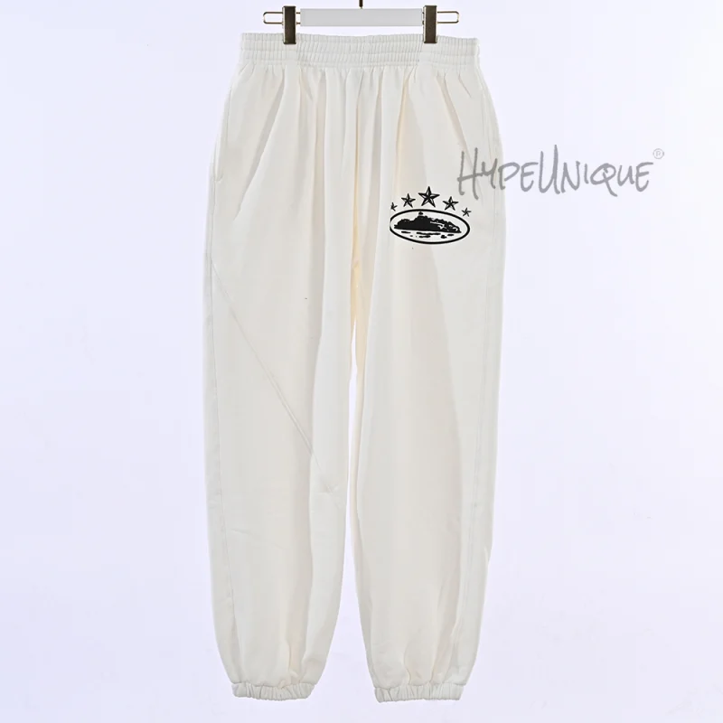 Corteiz 5 Starz Alcatraz Bottoms White