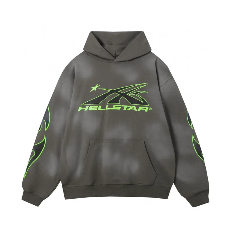 Hellstar Starry Night Hoodie Camouflage Gray1