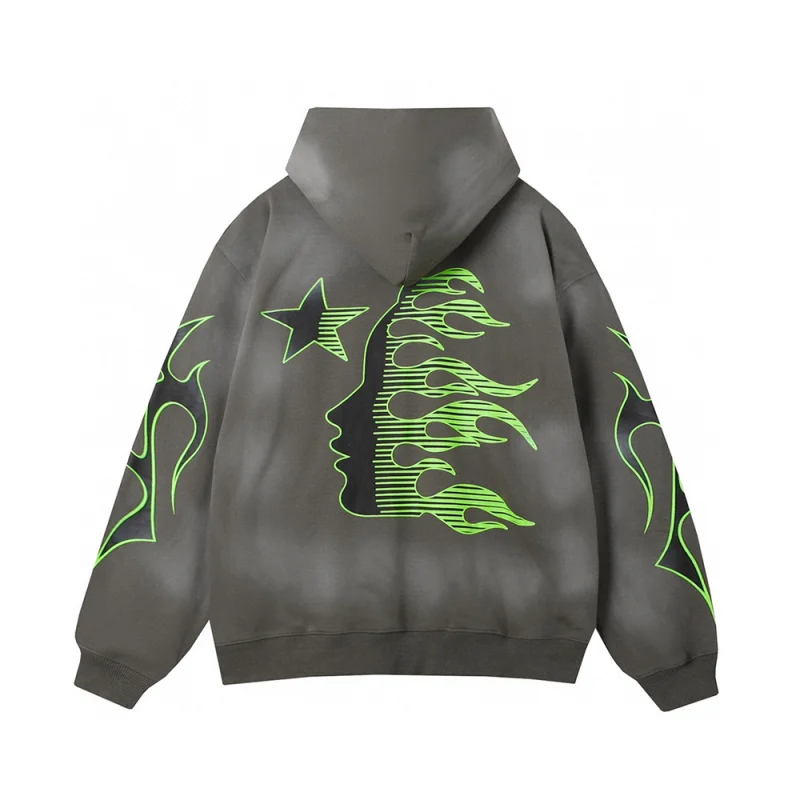 Hellstar Starry Night Hoodie Camouflage Gray1