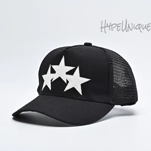 AMIRI Three Star Trucker Snapback Cap Blue:White