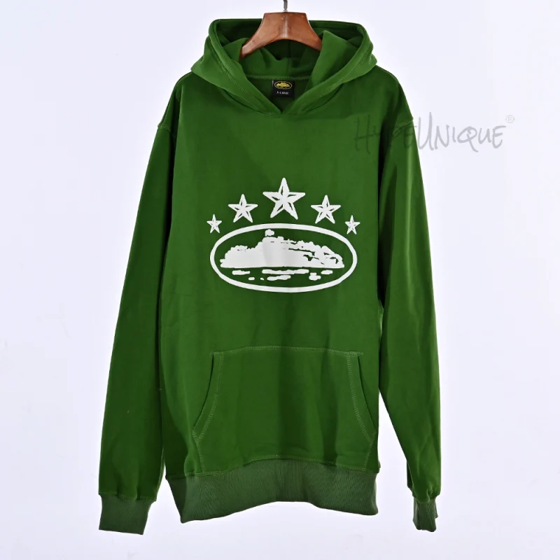 Corteiz 5 Starz Alcatraz Hoodie Green1