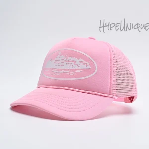 Corteiz Alcatraz Trucker Hat Pink