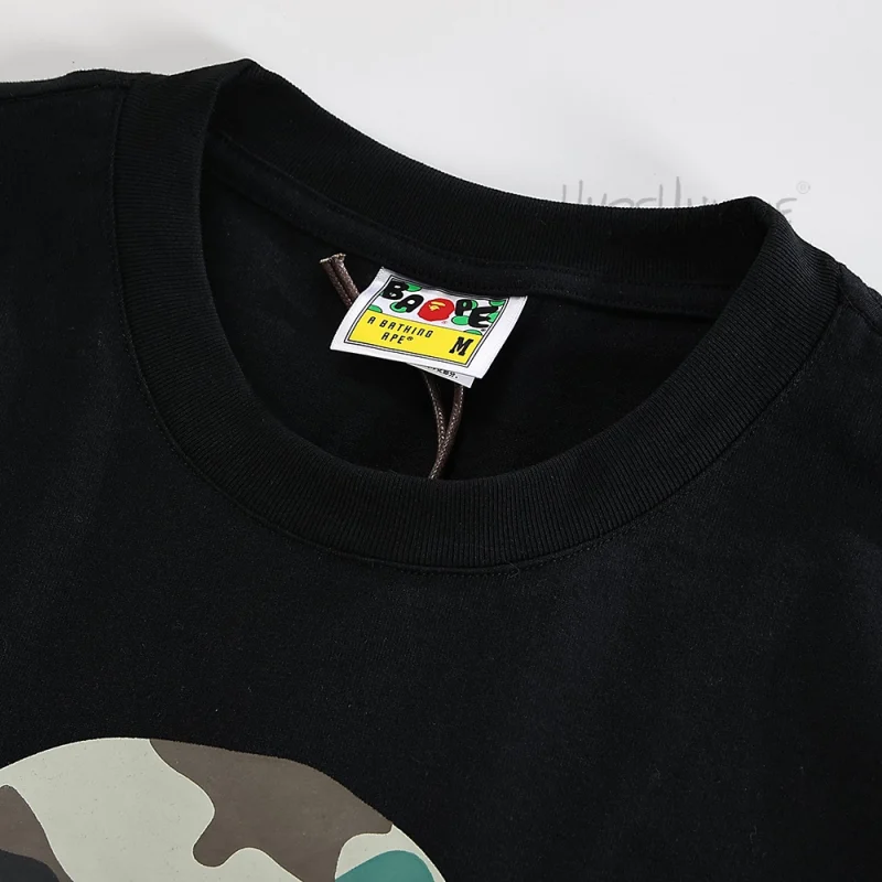 A BATHING APE® logo-print cotton T-shirt